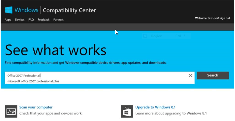 Microsoft уби уебсайта си за съвместимост с Windows