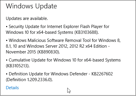 Актуализация на Windows 10 KB3105213