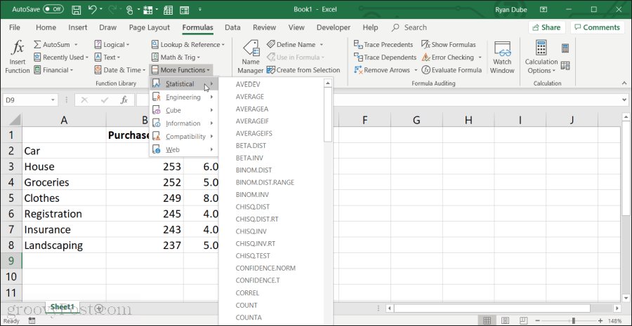 Избор на средна стойност в Excel