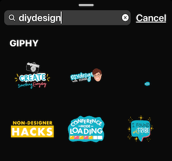 GIF файлове от търсене на DIY дизайн в Instagram Stories