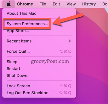 Отворете системните предпочитания на Mac