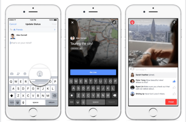 facebook разширява видео на живо на iphone