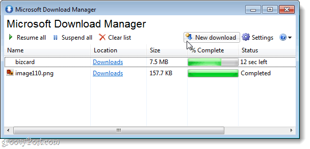 Microsoft Download Manager е прост инструмент за изтегляне през нестабилни или бавни връзки