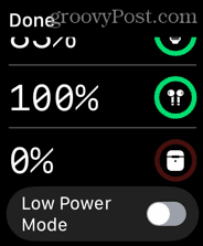 нива на батерията на Apple Watch