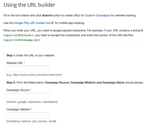 google url builder -