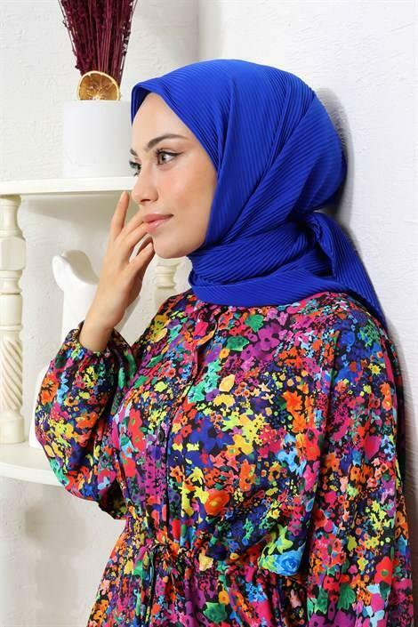 Ярки цветни плисирани модели шалове 