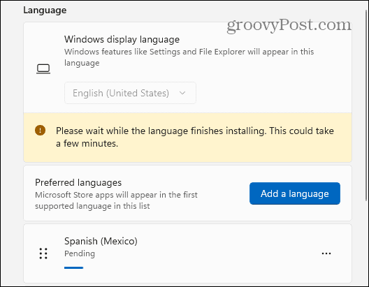 инсталиране на езиков пакет