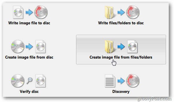 Създайте файл с изображения от файлове на папки