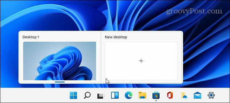 Бутон за виртуален работен плот Windows 11