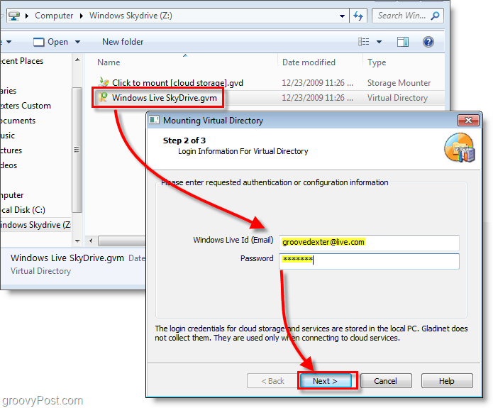 Монтирайте Windows Live SkyDrive до писмо с диск в Windows Explorer [Как да]