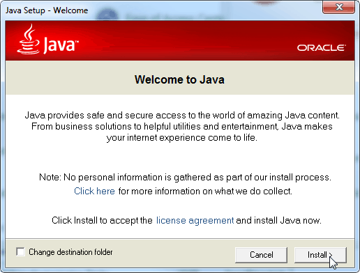 инсталирайте Java