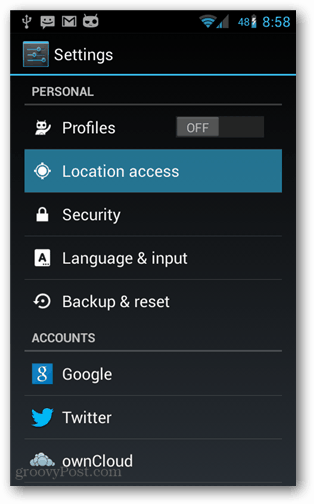 Как да изключите осведомеността на Google за местоположение на Android Mobile