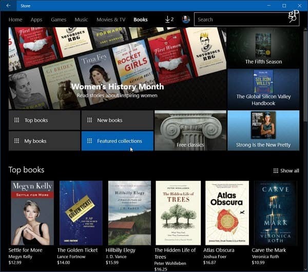 Windows 10 електронни книги