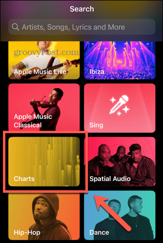 категория музикални класации на Apple