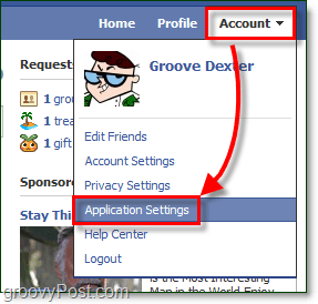 достъп до настройките на приложенията, за да изтриете приложенията във facebook
