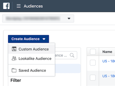 Създайте падащо меню Аудитория във Facebook Ads Manager