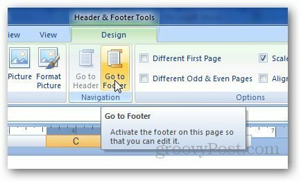 Футър на Excel Header Footer 7