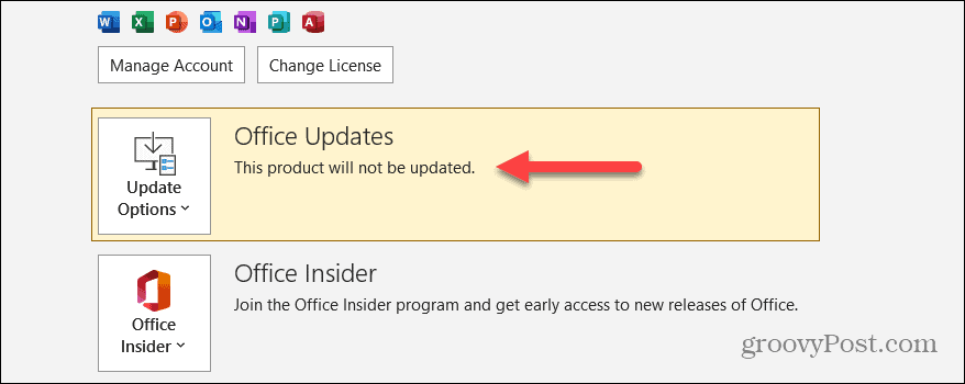 Деактивирайте актуализациите на Microsoft Office 