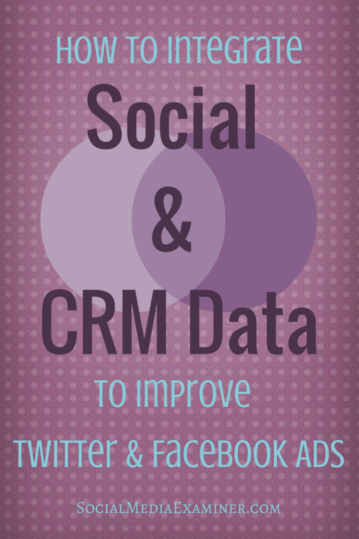 Как да интегрираме социални и CRM данни за подобряване на вашите реклами в Twitter и Facebook: Проверка на социалните медии