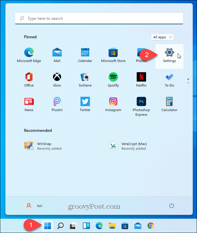Отворете настройките на Windows 11