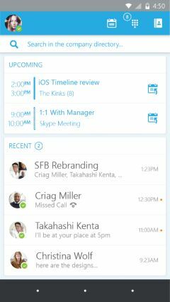Skype за визуализация на бизнес приложение