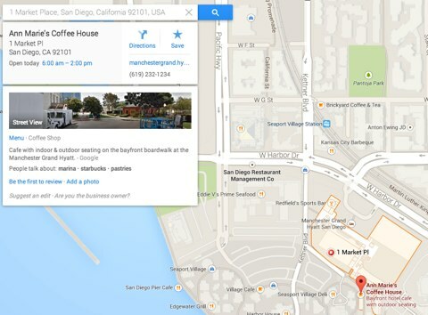 Google Maps бизнес информация